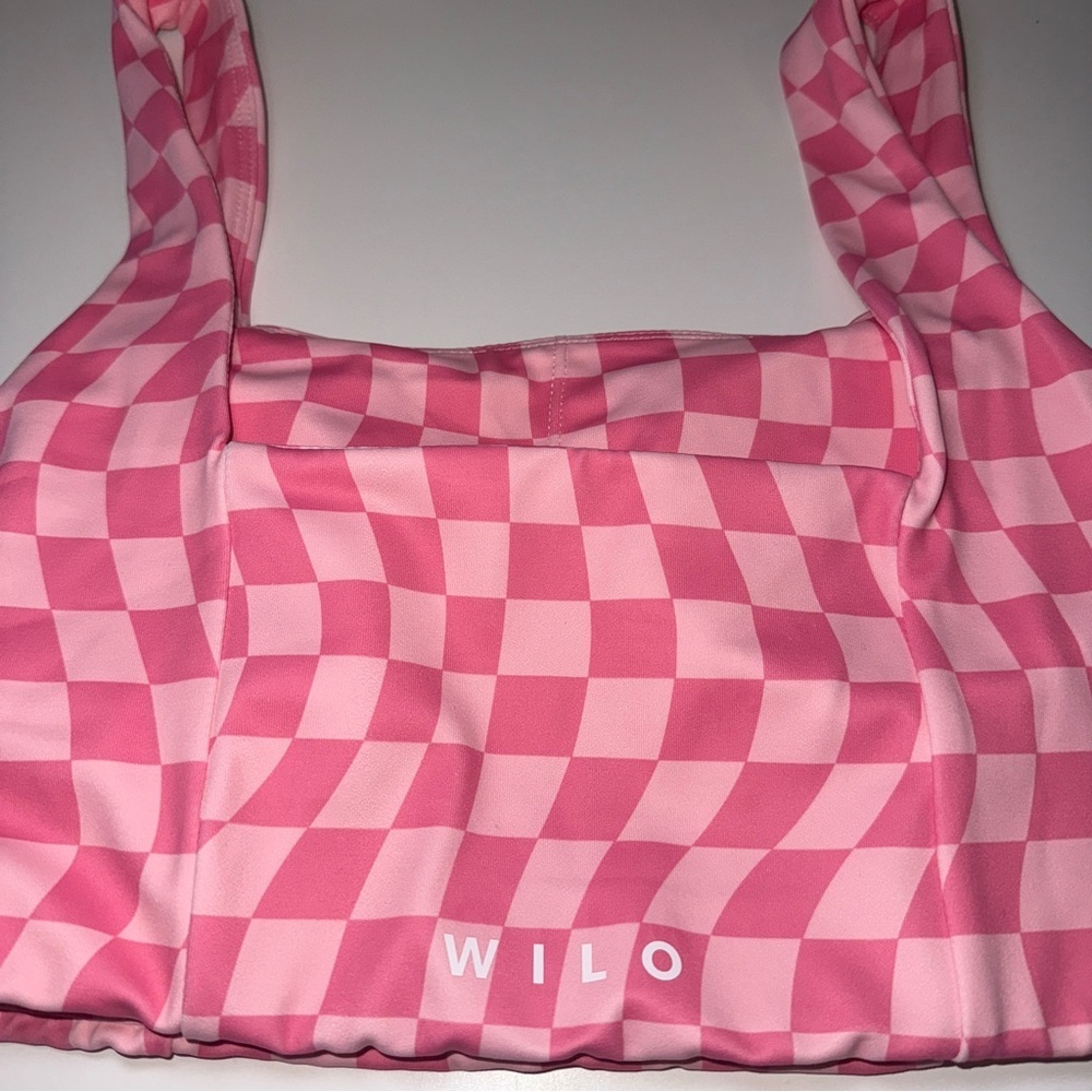 Wilo the Label Pink Checkered Sports Bra Size M - Picture 7 of 8